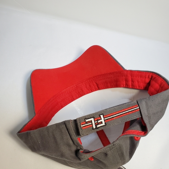 Destin Florida Hat Iron Cross Embroidered Logo Gray Adult Strapback Curve Bill - Picture 9 of 10